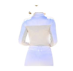 2023 personnalisé équitation équestre à manches longues demi fermeture éclair hauts couche de base pour les femmes couche de base en polyester avec logo personnalisé - Product Image 3
