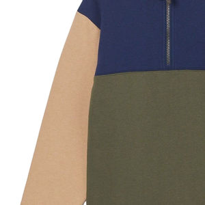 Nueva llegada 2025 personalizado hombres 100% algodón media cremallera superior sudaderas colorido sólido invierno tejido Digital liso teñido - Product Image 2