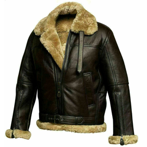 Chaqueta de Piloto de Cuero para Hombre, Pedido al por Mayor, Chaqueta Bomber de Cuero Vacuno con Interior Suave, Estampado Personalizado, Bordado Frontal, Capucha de Lona - Product Image 5