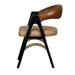 Fauteuils à bascule modernes pour salon avec structure en bois massif, rembourrage en mousse et revêtement en cuir synthétique pour la maison et le bureau - Product Image 3