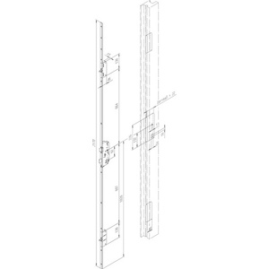 Multisafe PZW 2170 mm Flat Faceplate Silver-Colored Bolt Latch Multi-Point Locking System 16/40/92/8 mm Blinds <b>Shades</b> Shutters - Product Image 5