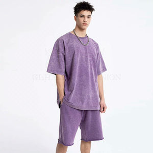 Conjunto de Shorts para Hombre con Lavado Ácido, Ropa Moderna para el Verano, Logotipo Personalizado, Bordado y Personalización - Product Image 1