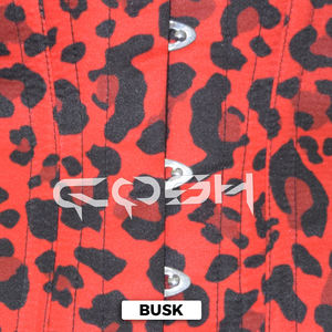 Corsé de Lencería Rojo con Estampado de Leopardo sin Tirantes - Product Image 5