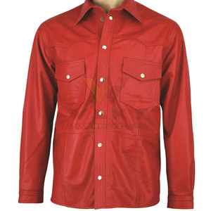 Chemise en cuir légère et confortable Chemise en cuir grande taille de couleur différente pour hommes de la meilleure qualité - Product Image 1