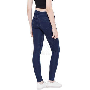 กางเกงยีนส์ขายาวสำหรับผู้หญิงสีพื้นใส่สบายดีไซน์ใหม่ออกแบบได้ตามต้องการ - Product Image 4