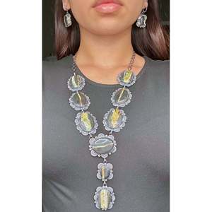 Mary Ann Spencer Fashion Jewelry <b>Set</b>-Black Jack & Sterling <b>Silver</b> <b>Necklace</b> - Product Image 3