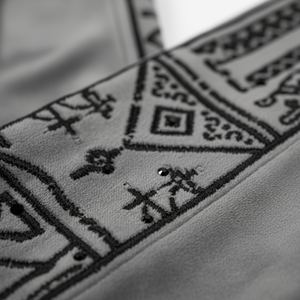 Ensemble de survêtement pour femme 2026 en velours imprimé brodé, coupe-vent, sweat à capuche court, pantalon large, streetwear, poids moyen, écologique - Product Image 5