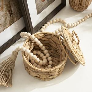 Cajas de Jacinto de Agua Naturales, Caja de Paja Sostenible de Bajo Costo para Almacenar Artículos Esenciales - Product Image 5