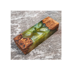 Poignée en résine Couteau Camping Chasse Outils cuillère et manche de couteau utilisation pour taille personnalisée meilleur produit de couleur verte - Product Image 1