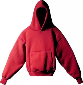 Sudadera con capucha de lana de algodón 100 Heavyeight de 400gsm de gran tamaño para hombre - Product Image 1