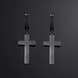 Classic Round Lab Grown Diamond Eco-friendly <b>Hoop</b> <b>Earrings</b> 925 Sterling <b>Silver</b> Gift Party - Product Image 4