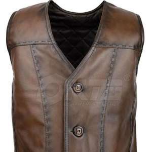 Gilet en cuir chaud d'hiver respirant vêtements décontractés gilet en cuir léger pour hommes à prix raisonnable - Product Image 4