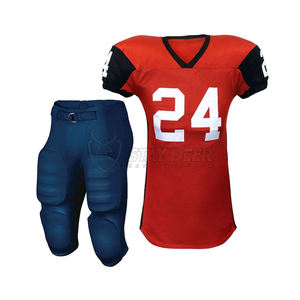 Uniforme de football américain personnalisé |   Maillot et pantalon d'équipe en polyester respirant |   Fabricant OEM - Product Image 1