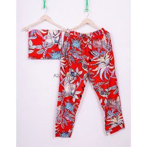 Conjuntos de pijama florales de verano de algodón acogedor para mujer, ropa de dormir cómoda y transpirable para uso diario - Product Image 6