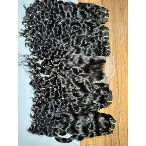 100% Raw Curly Virgin Unprocessed <b>Cheap</b> Single Donor Double Drawn Weft Remy Hair <b>Extensions</b> Direct From Indian Factory Price - Product Image 1
