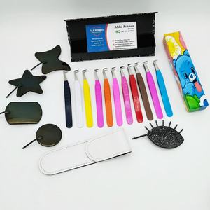 Pinzas de extensión de pestañas con agarre de diamante de 90 grados, pinzas de pestañas de etiqueta privada de agarre fuerte - Product Image 6