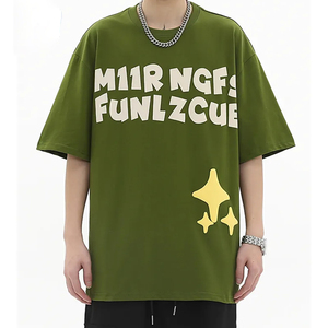 Venta al por mayor de alta calidad de diseño personalizado Puff impresión Camiseta para los hombres de ajuste de gran tamaño al mejor precio-¡Menos es más! - Product Image 1