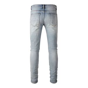 Hot Selling Trendy Streetwear Fashion <b>men</b> Casual Wear <b>Jeans</b> Pant Custom <b>High</b> <b>Waist</b> Loose Breathable <b>Men</b> Skinny <b>Jeans</b> - Product Image 3