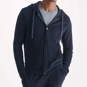 Sudaderas con capucha de algodón Terry para hombre, sudaderas con capucha y cremallera, suéter orgánico para hombre, sudaderas con cremallera personalizada para hombre, envío DDP - Product Image 1