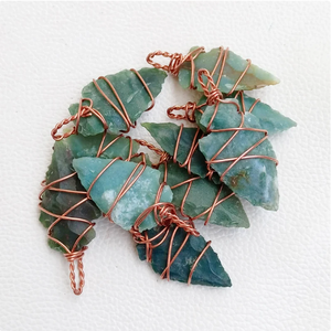 Meilleure qualité Offre Spéciale gros naturel mousse Agate pointe de flèche Agate pendentif cristal pierre Agate commande en gros - Product Image 1