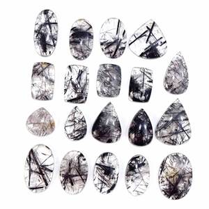 หินควอตซ์พลอยเทียมเทียมสีดำธรรมชาติที่สวยงามสำหรับทำเครื่องประดับขายส่ง - Product Image 6