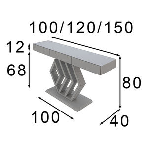 Console Caesar Console d'entrée moderne de luxe Meubles Solution de rangement fonctionnelle pour Foyer Couloir Maison MDF Salon - Product Image 3