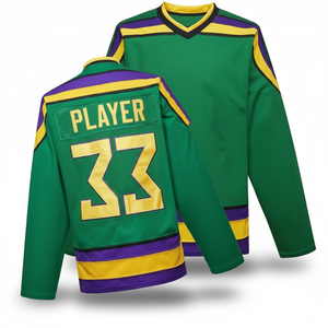 Maillots de hockey sur glace personnalisés en polyester respirant et antibactérien, uniformes d'équipe avec options personnalisables - Product Image 1