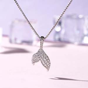 Collier Jeulia « Dansant au clair de lune » en argent sterling avec zircon, motif queue de sirène – Cadeau idéal - Product Image 5