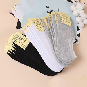 Chaussettes de sport basses invisibles en bambou doux, style athlétique décontracté, logo personnalisé - Product Image 2