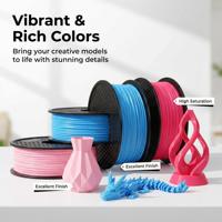 Filament d'impression 3D PLA à motif marbré de 1,75 mm, 12 couleurs, longueur de 330 m, inodore, pour imprimantes FDM, anime et objets de collection