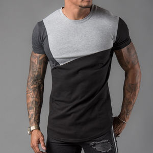 Nuevas camisetas de moda para hombre, cuello redondo, ajuste Regular, manga corta, venta al por mayor, logotipo bordado, tela tejida de poliéster de algodón 100% - Product Image 6