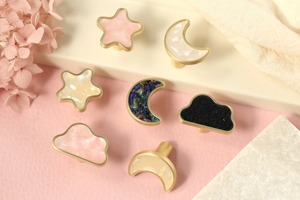 Moon Star and Cloud Resin Knob for Cabinets Drawers and Doors Cute Decorative Handle for <b>Kids</b> Room Home Decor and Furniture Use - Product Image 4