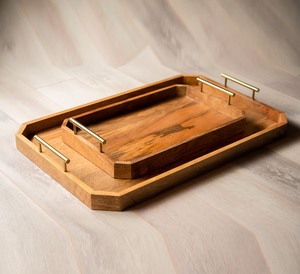 Bandeja DE SERVICIO DE MADERA multiusos de buena calidad para fiesta de boda y restaurante bandeja de servicio usada - Product Image 6