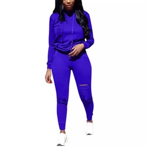 Survêtements pour femmes vêtements de sport Jogging survêtement à capuche et pantalons de survêtement ensembles deux pièces pull respirant survêtement dames - Product Image 4