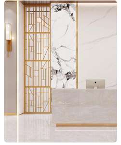 แผ่นหินอ่อนกันน้ำ ป้องกันรังสียูวี เป็นมิตรกับสิ่งแวดล้อม สำหรับผนังอพาร์ทเมนต์ ดีไซน์ทันสมัย ผลิตจากพีวีซี ขนาด 4x8 - Product Image 6