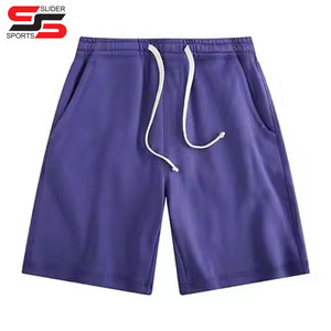 Pantalones cortos de hombre personalizados hechos en algodón poliéster francés Terry tela de color sólido con bolsillos laterales pantalón corto informal para correr - Product Image 4