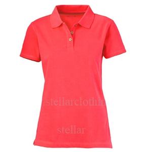 T-shirt uni de bonne qualité décontracté en coton pour l'été avec logo d'entreprise personnalisé t-shirt en piqué pour femme uniforme imprimé t-shirt polo pour femme - Product Image 1