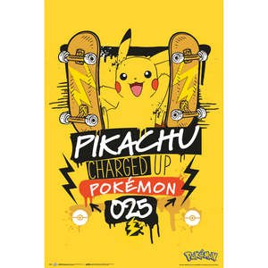 Poster For Pokemon Pikachu Charged up 025 pour Finger Skateboards & Bikes - Product Image 1
