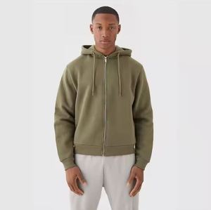 Sweat à capuche zippé intégral pour homme 100 % coton molletonné écologique imperméable hiver personnalisable avec capuche ajustable service OEM haute qualité - Product Image 5