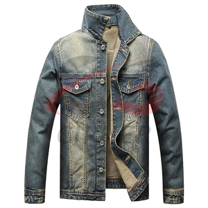 Nuevo precio de fábrica de moda Color negro Chaqueta de mezclilla a prueba popular Secado rápido Calidad superior Hombres Chaqueta de mezclilla para hombres - Product Image 1
