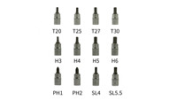 ITA Tools – Jeu de douilles profondes moletées à 6 pans, 55 pièces, 1/4" et 1/2", en acier au chrome-vanadium, finition brillante-mate, outil manuel OEM en métal