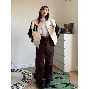 2024 Varsity chaquetas primavera otoño nuevos hombres Casual suelta Varsity chaqueta de gran tamaño béisbol Varsity chaqueta - Product Image 5