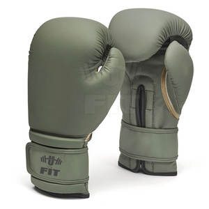 Nuevos guantes de boxeo de cuero PU de moda hechos en fábrica, el último diseño de patrón impreso, empuñaduras impermeables, artes marciales OEM - Product Image 1