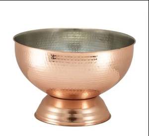 Design authentique de qualité supérieure idéal pour les célébrations de mariages martelé à la main aspect antique seau à glace en acier inoxydable couleur nickel - Product Image 2