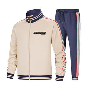 Ropa de entrenamiento de invierno con logotipo personalizado, suéter con cremallera para hombre, conjunto de chándal unisex de poliéster para mujer - Product Image 1