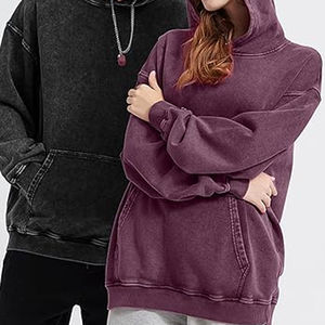 Wholesale Women Acid <b>Wash</b> Hoodies Breathable Winter Oversized Sweatshirts OEM Custom Service Factory Price Streetwear - Product Image 4