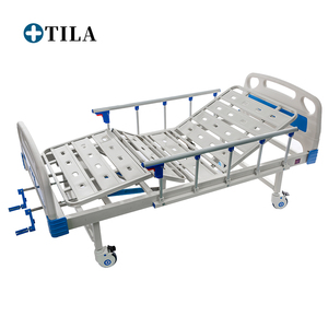 Cama Médica Manual de Dos Funciones para Uso Clínico y Hospitalario con Soporte para Vía Intravenosa y Colchón, Venta al Por Mayor de Fábrica a <span class=keywords><strong>Precio</strong></span> Económico - Product Image 2