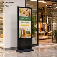 AOOWHAO - Señalización Digital Ultrafina para Exhibición en Tiendas de Ropa, Pantalla IPS 4K para Vitrinas, con Garantía de 3 Años