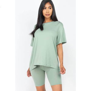 Conjuntos de verano para mujer, camiseta y conjuntos cortos, conjunto corto de verano de 2 piezas, ropa de calle informal para mujer - Product Image 2