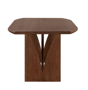Table à manger en bois d'acacia massif moderne au design américain massif avec pieds design pliants en noyer pour meubles de salle à manger - Product Image 3